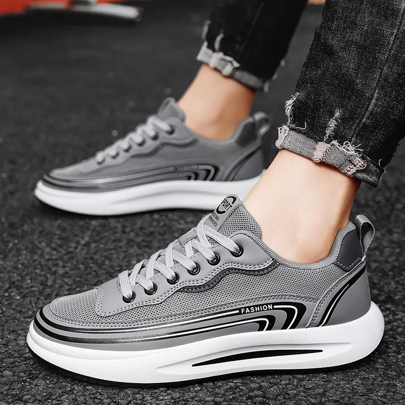 Mens Casual Sport Shoes Loafers Summer Breathable Mesh Tennis Sneakers Outdoor Non‑Slip Lightweight Running Shoes