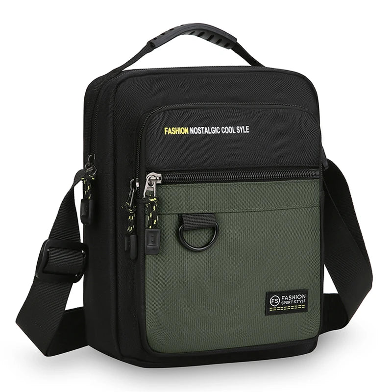 Men Crossbody Bag Single Shoulder Bags Big Capacity Storage Bag Fashion Multi-Pockets Business Crossbody Bags
