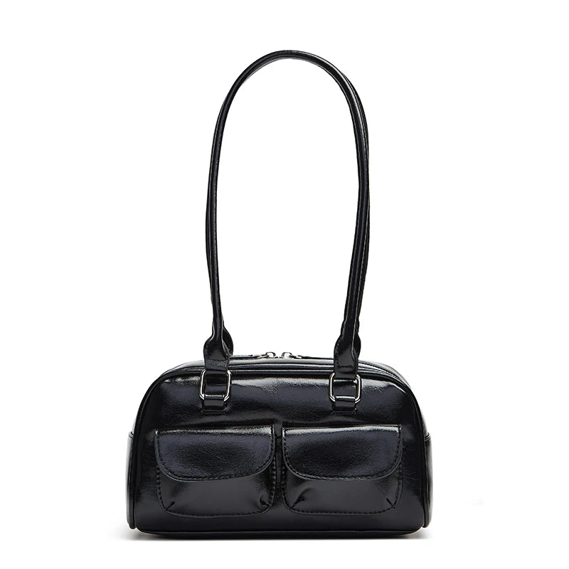 New Women's Bag Bowling Bag 2024 New Niche Joker Boston Bag Tote Bag Underarm Shoulder Bag