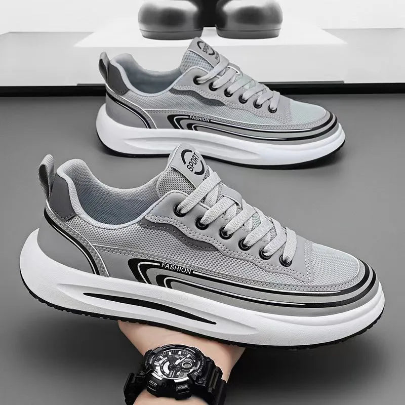 Mens Casual Sport Shoes Loafers Summer Breathable Mesh Tennis Sneakers Outdoor Non‑Slip Lightweight Running Shoes