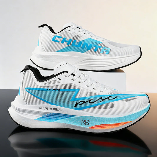 Men's and Women's Running Shoes Anti Slip and Shock-Absorbing Carbon Fiber Board Professional Marathon Chunta Sports Shoes