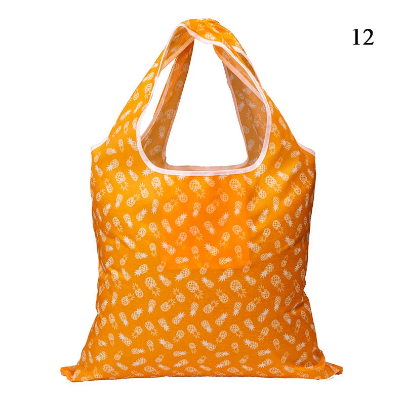 Fashion Shopping Bags Portable Various Prints Large Capacity Convenient Handbags Easy To Fold Package Travel Essential