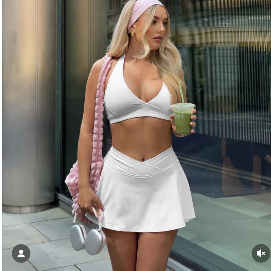 Women's Golf Wear Anti Shorts Sports Yoga Skirt Women Quick-dry Fitness Badminton Half-length Anti-exposure Tennis Skorts XP279