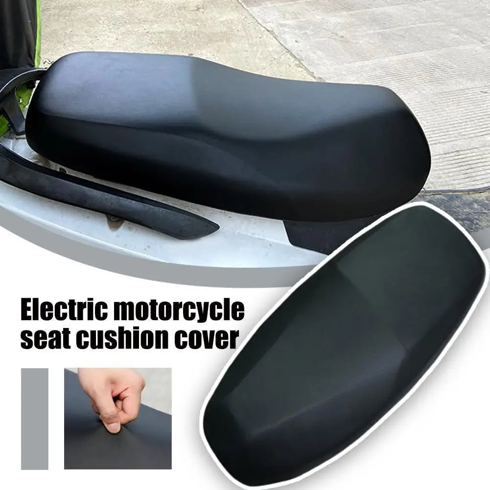 Motorcycle Seat Cover Waterproof Rain Dustproof Motorbike Scooter Cushion Seat for Sun Protection with Stretch Leather Bag