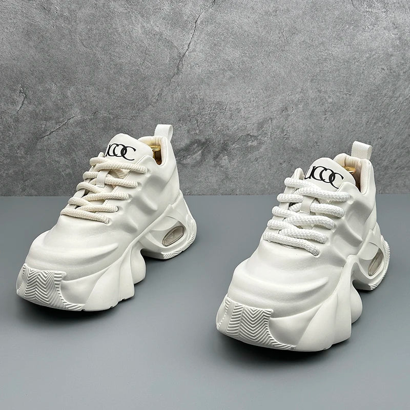 Men's casual sports shoes, thick-soled for height increase and wear resistance, comfortable interior, suitable for both sports and casual use