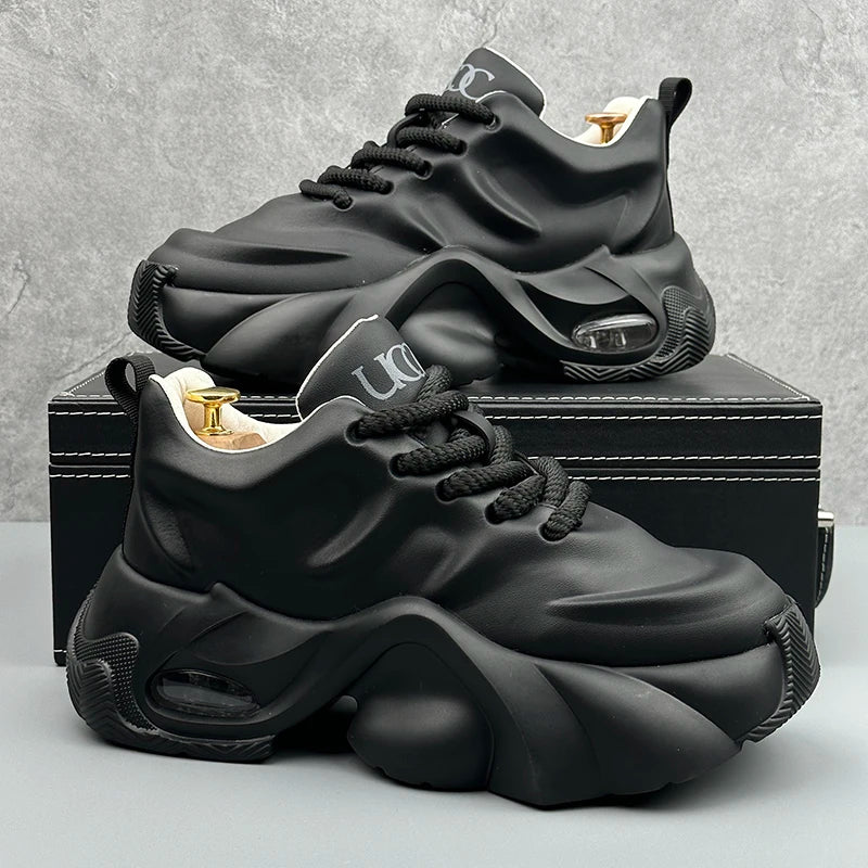 Men's casual sports shoes, thick-soled for height increase and wear resistance, comfortable interior, suitable for both sports and casual use