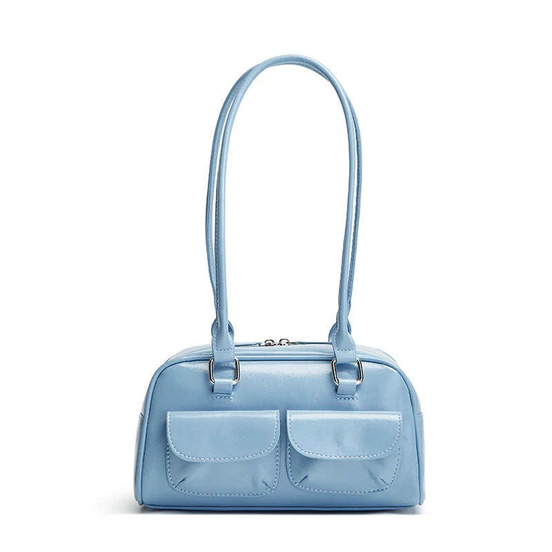 New Women's Bag Bowling Bag 2024 New Niche Joker Boston Bag Tote Bag Underarm Shoulder Bag
