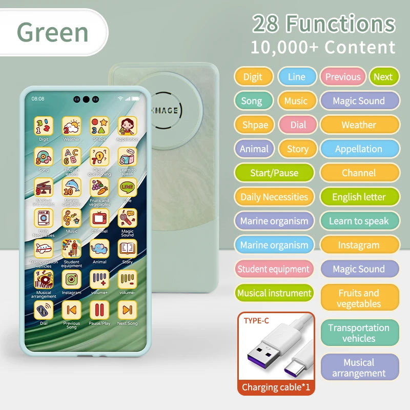 Toy Cell Phone Educational Toys Cellphone Baby Kid Educational Toy Phone Mobile Phone Model Toy for Children Birthday Xmas Gift
