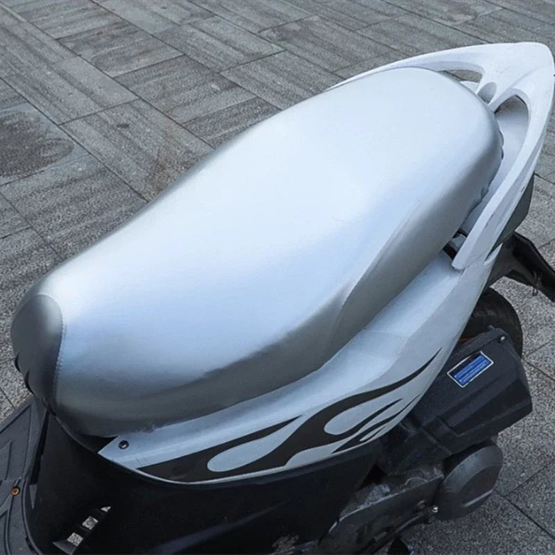 Motorcycle Seat Cover Waterproof Breathable Leather Cushion Cover Weather Protector Sunscreen For Motorcycle Electric Scooter