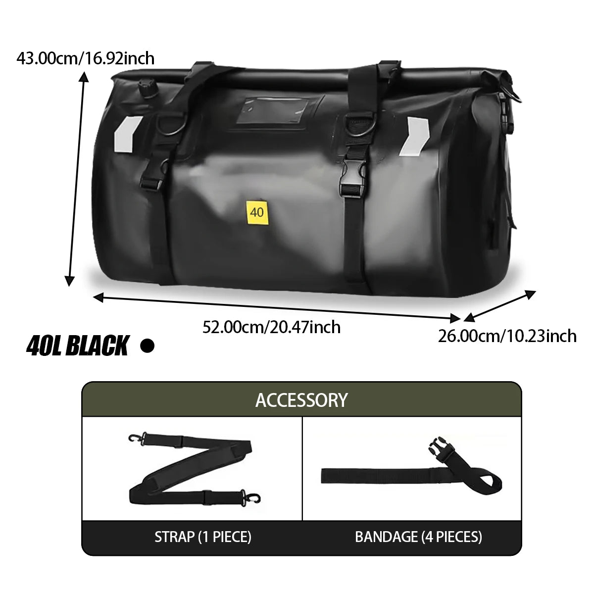 Motorcycle Bags Waterproof Outdoor Large Capacity Motorcycle Luggage Saddle Bag Rear Seat Bags