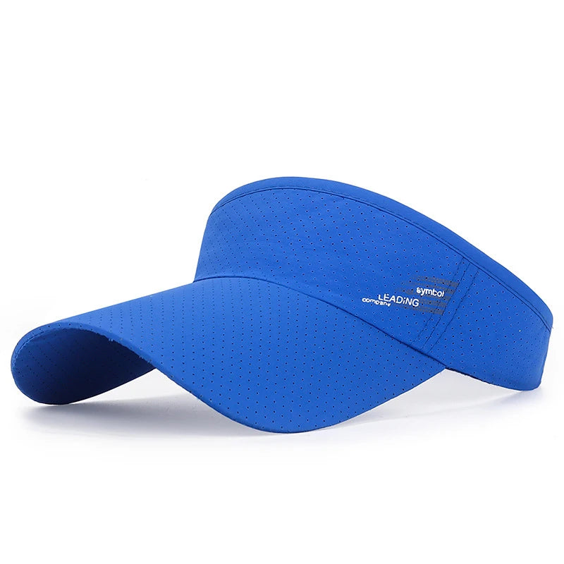 Fashion Summer Sport Outdoor Sun Hats Big Brim Empty Top Baseball Caps Quick Dry Hats for Women&  Men Golf Hat