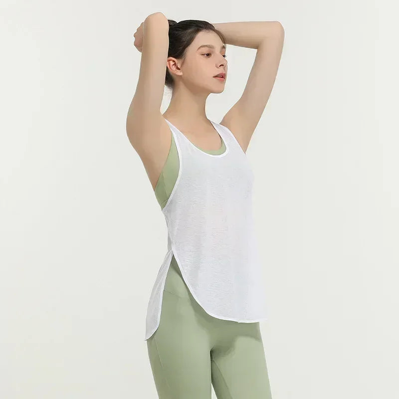Women's Translucent Sports Vest - Lightweight Running Top for Female Workout Jogger Fitness Wear Athletic Sportswear Racing Tees