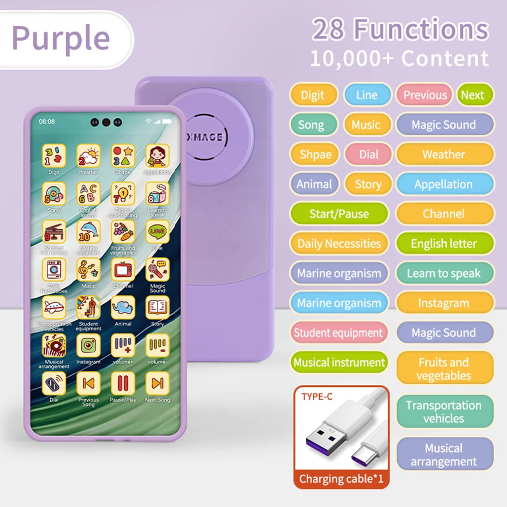 Toy Cell Phone Educational Toys Cellphone Baby Kid Educational Toy Phone Mobile Phone Model Toy for Children Birthday Xmas Gift