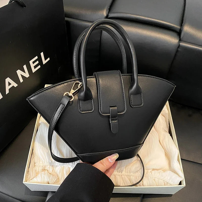 Brown Black Women's Bag Large Capacity Commute Bag Designer Bucket Shoulder Crossbody Bag Coffee Pu Leather Handbag Tote