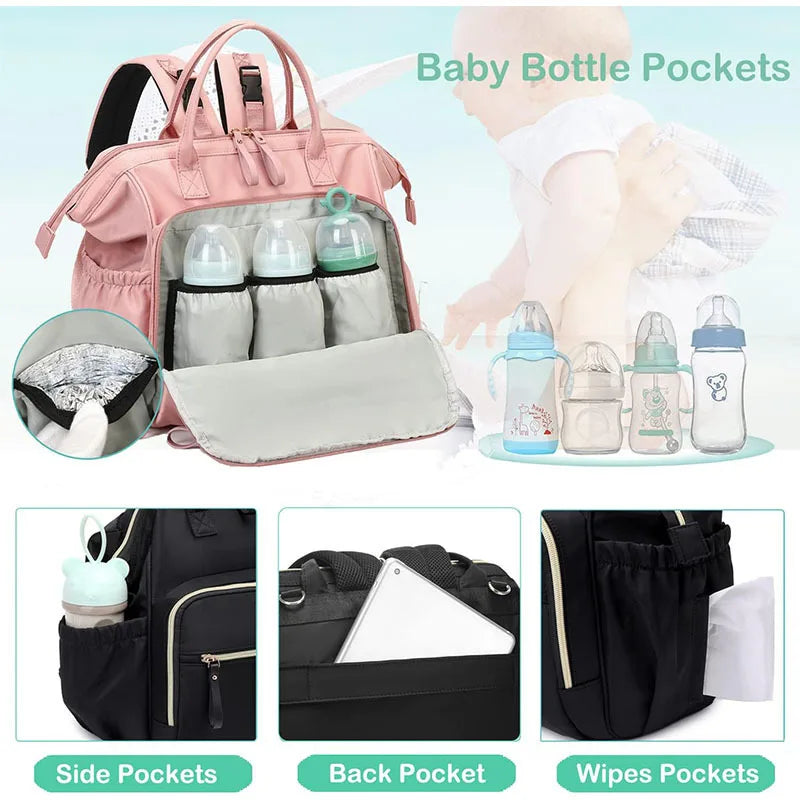 Large Capacity Diaper Bag  Backpack for Women Totes Baby Diaper Nappy Bags Shoulder Cotton Ladies Maternity Shopping Bags