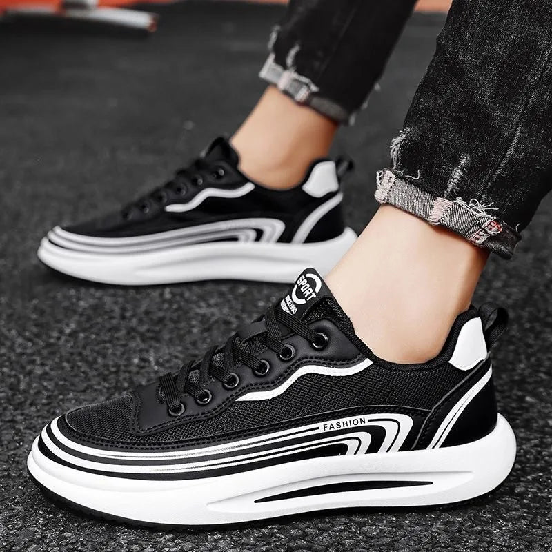 Mens Casual Sport Shoes Loafers Summer Breathable Mesh Tennis Sneakers Outdoor Non‑Slip Lightweight Running Shoes