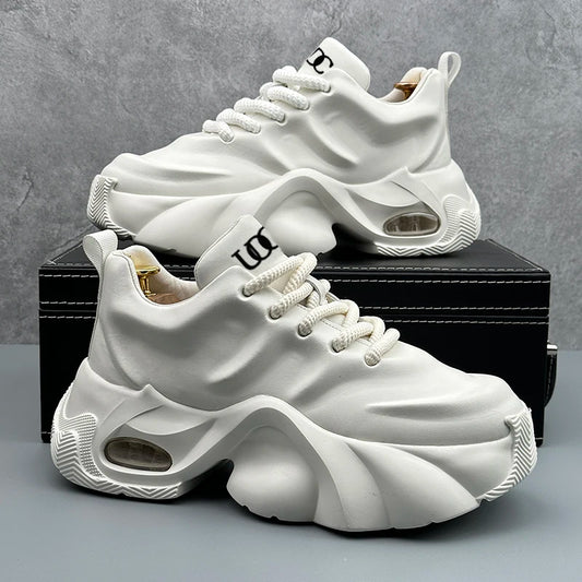 Men's casual sports shoes, thick-soled for height increase and wear resistance, comfortable interior, suitable for both sports and casual use