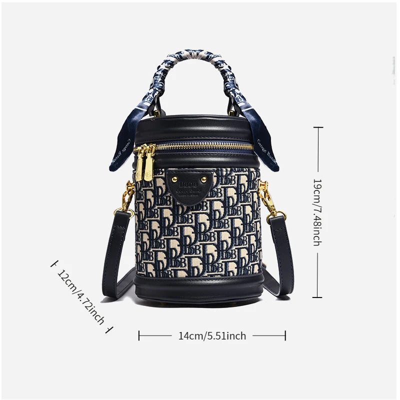 Elegant and versatile cylindrical bag 2026 New autumn and winter fashion simple bucket bag for women, popular crossbody bag