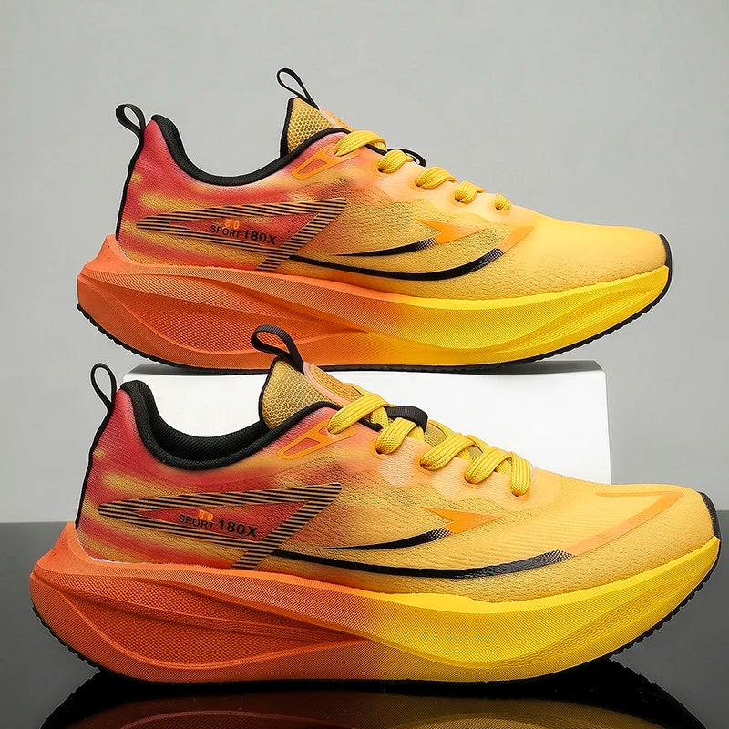 Men Casual Sports Running Shoes Carbon Board Marathon Training Breathable Women's Jogging Athletic Nonskid Walking Sneakers