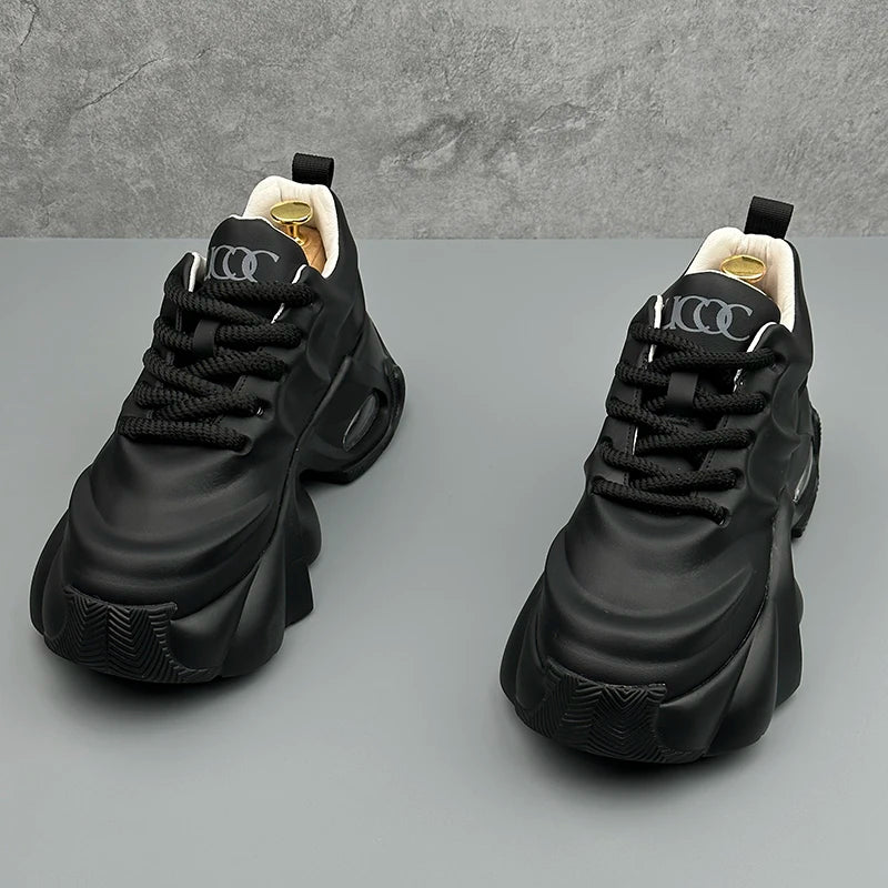 Men's casual sports shoes, thick-soled for height increase and wear resistance, comfortable interior, suitable for both sports and casual use
