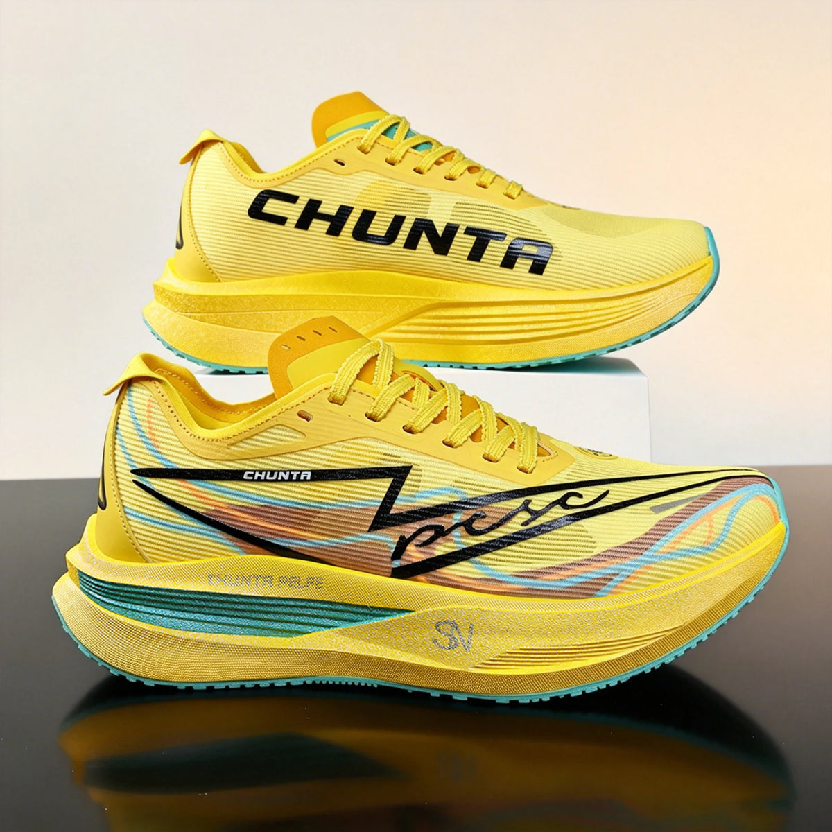 Men's and Women's Running Shoes Anti Slip and Shock-Absorbing Carbon Fiber Board Professional Marathon Chunta Sports Shoes