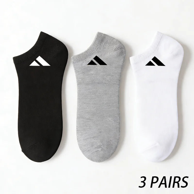 3 Pairs of Sports Socks, Comfortable Elastic Cuffs, Moisture Wicking, Breathable, Suitable for Daily Casual Sports