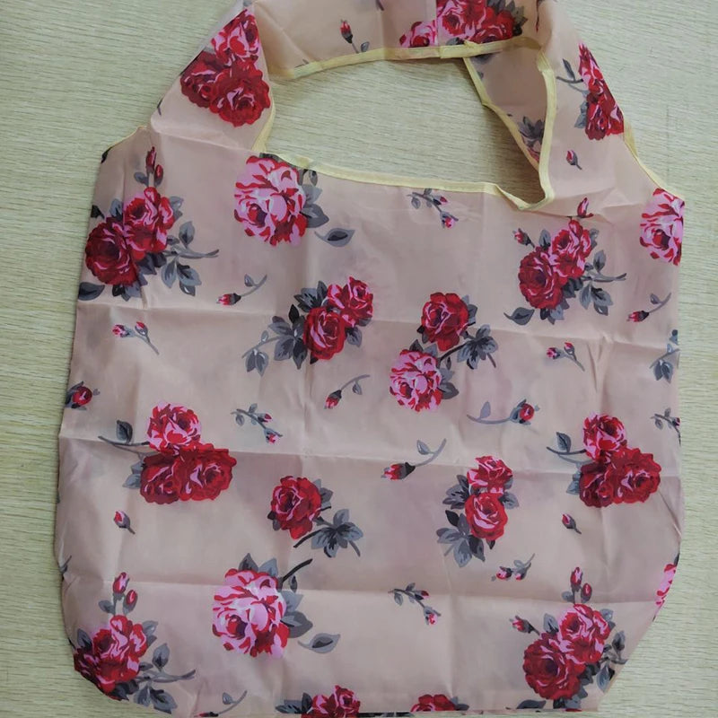 Fashion Shopping Bags Portable Various Prints Large Capacity Convenient Handbags Easy To Fold Package Travel Essential