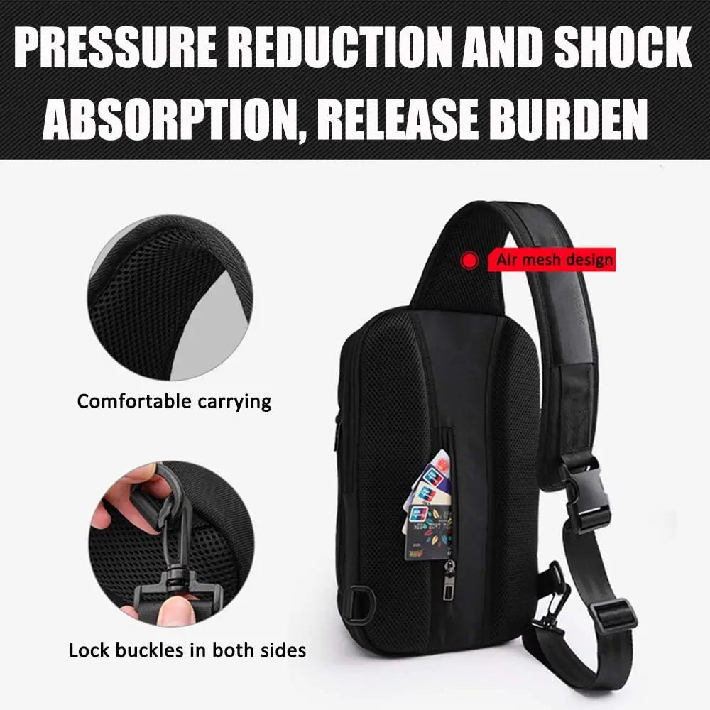 Sling Bag Small Backpack Crossbody Bags for Men Chest Pack Man Purse Shoulder Messenger Bags