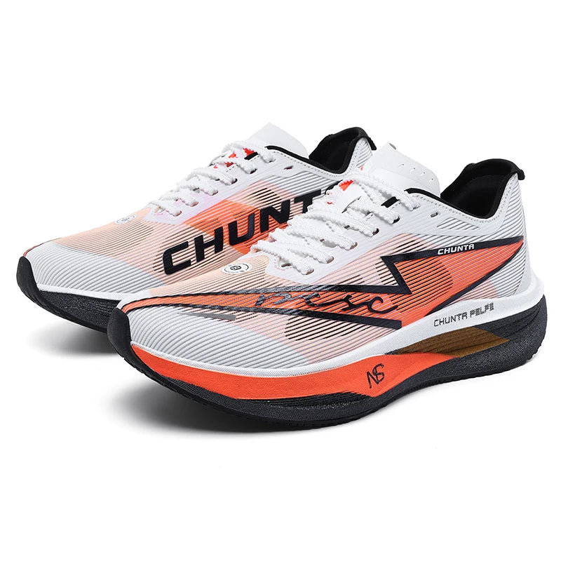 Men's and Women's Running Shoes Anti Slip and Shock-Absorbing Carbon Fiber Board Professional Marathon Chunta Sports Shoes