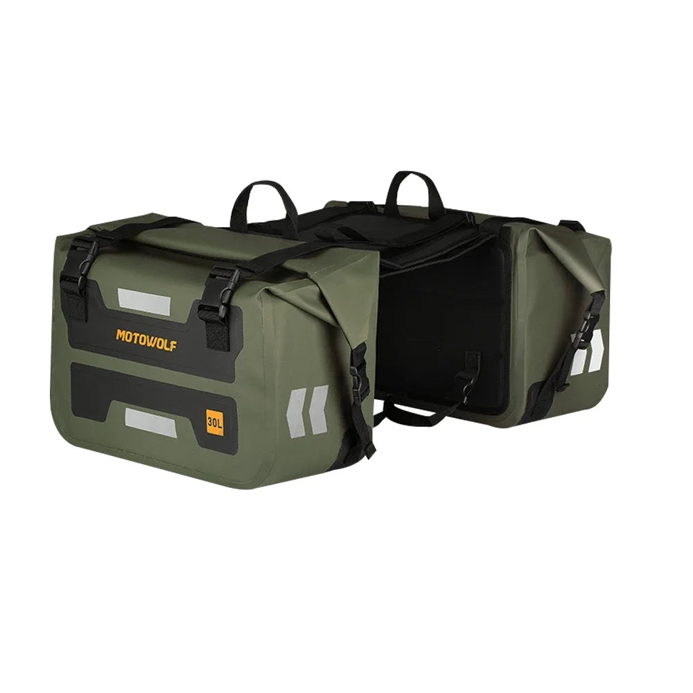Motorcycle Bags Waterproof Outdoor Large Capacity Motorcycle Luggage Saddle Bag Rear Seat Bags