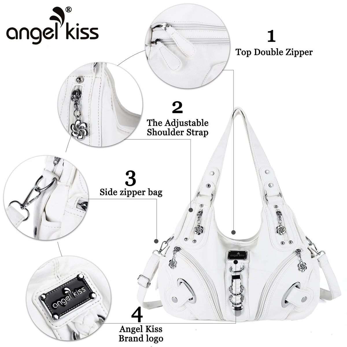 Women Handbags Fashion Shoulder Bag Large Tote Top-handle Shopping Pack Multifunctional Satchel Lady Hobos Purse