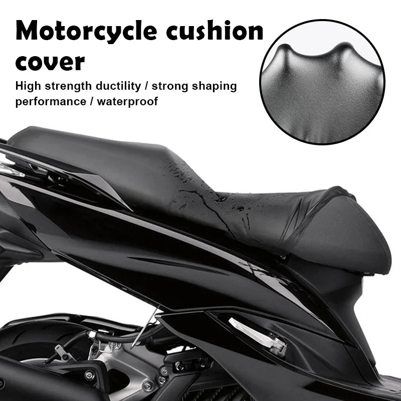 Motorcycle Seat Cover Waterproof Breathable Leather Cushion Cover Weather Protector Sunscreen For Motorcycle Electric Scooter