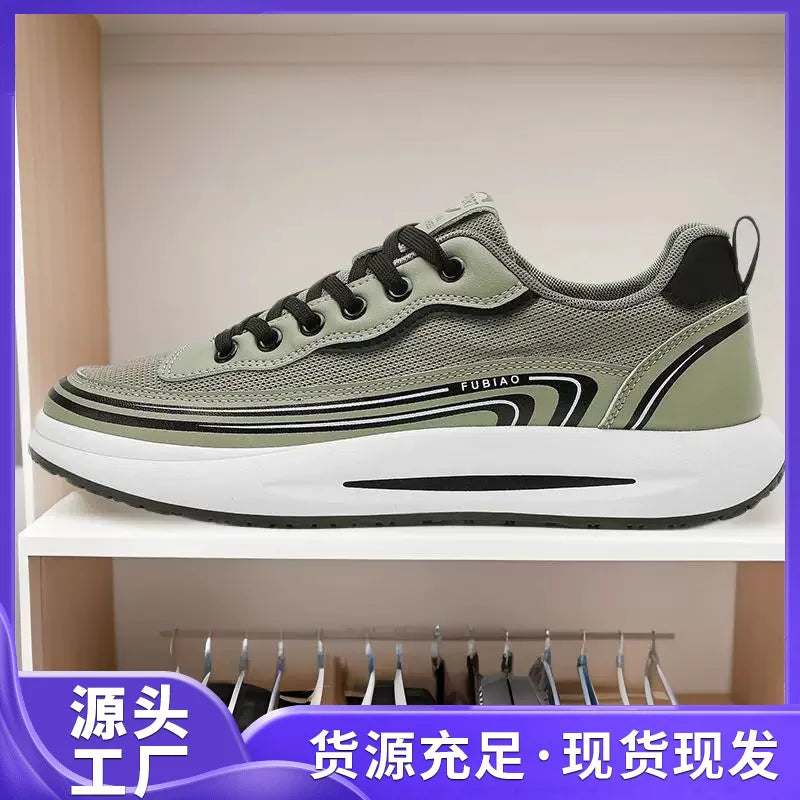 Mens Casual Sport Shoes Loafers Summer Breathable Mesh Tennis Sneakers Outdoor Non‑Slip Lightweight Running Shoes