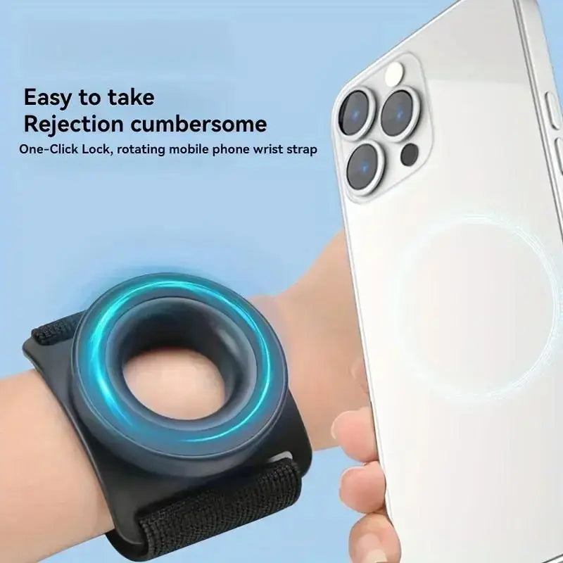1 Set Mobile Phone Holder Wrist Strap Strong Magnetic Suction Bracket Mount Arm Dedicated For Phone 13 14 15 16 Pro Max