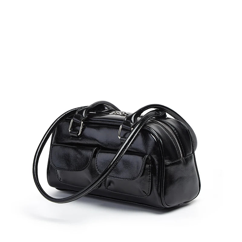 New Women's Bag Bowling Bag 2024 New Niche Joker Boston Bag Tote Bag Underarm Shoulder Bag